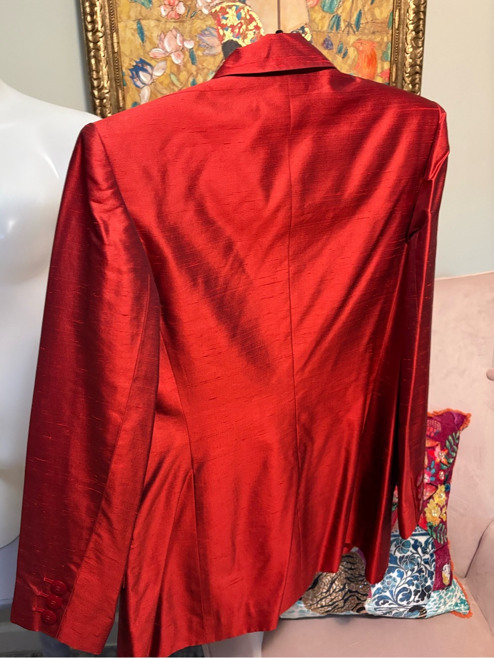 Yves Saint Laurent red vintage blazer 1990’s size 38 - pristine ❤️ - Picture 9 of 10